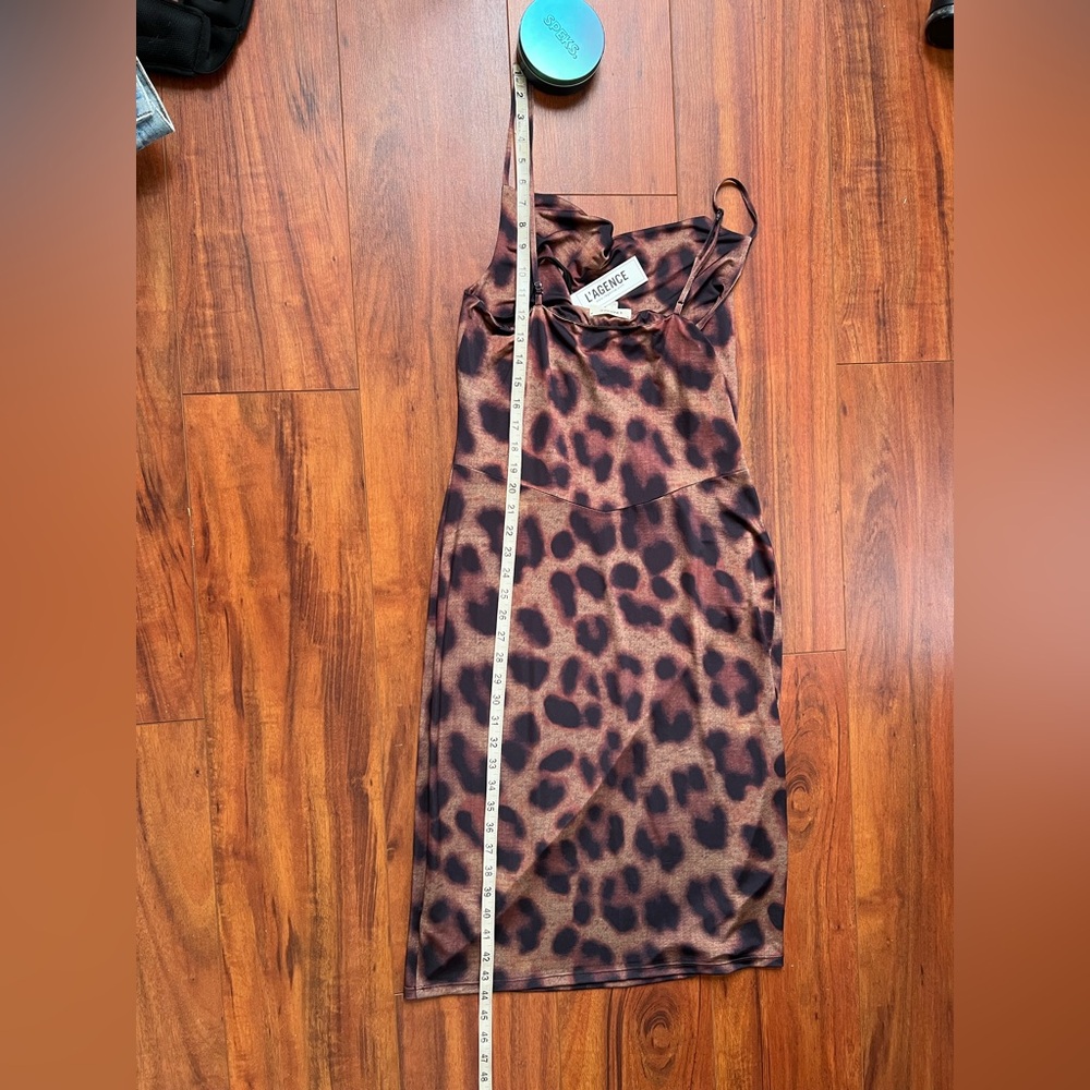 L’agence Cowl Neck Leopard Slip Dress - Picture 7 of 10